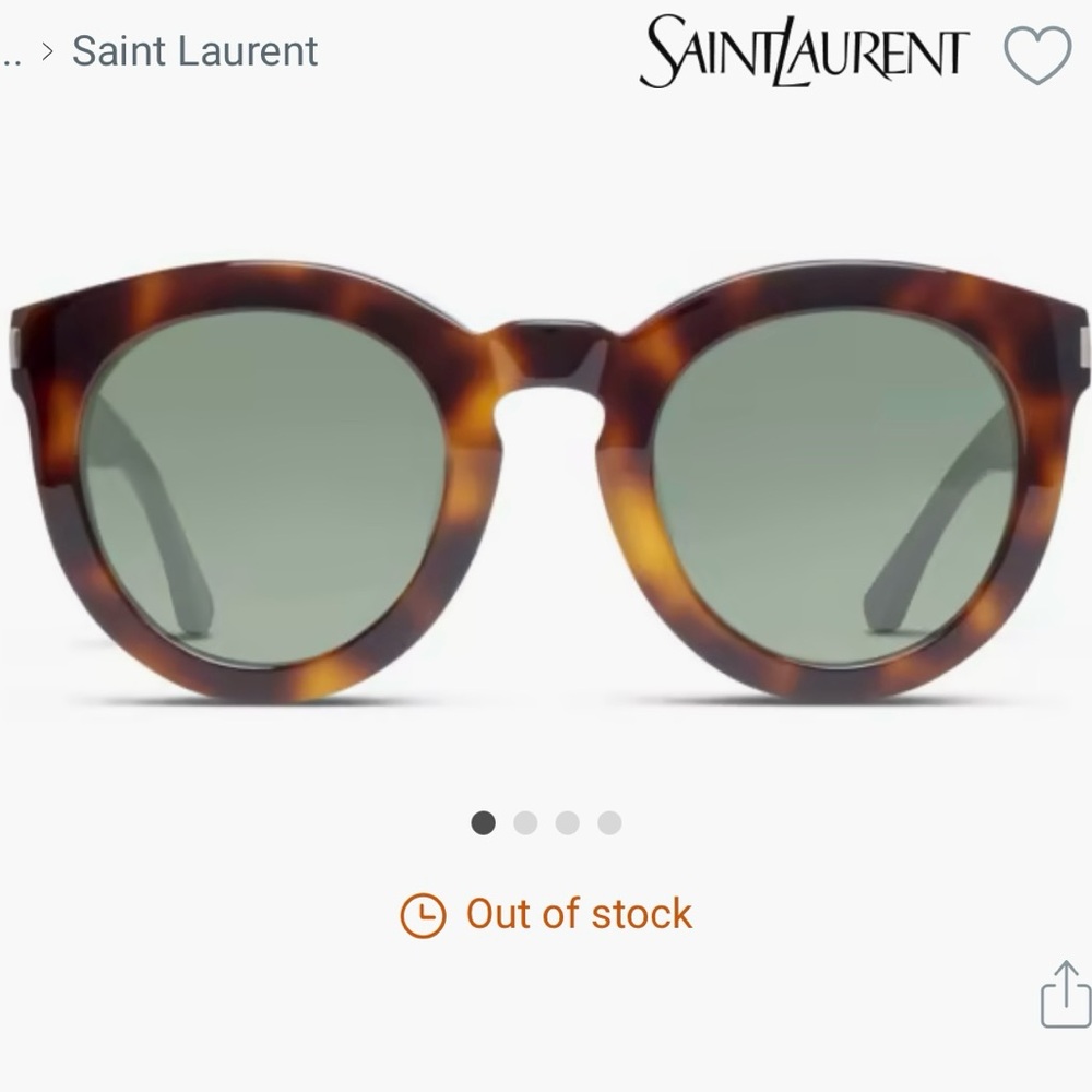Saint Laurent Brown Tortoise Sunglasses